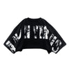 ''ANONYMOUS'' CROP TOP - BLACK