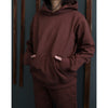 FRENCH TERRY HOODIE - BROWN